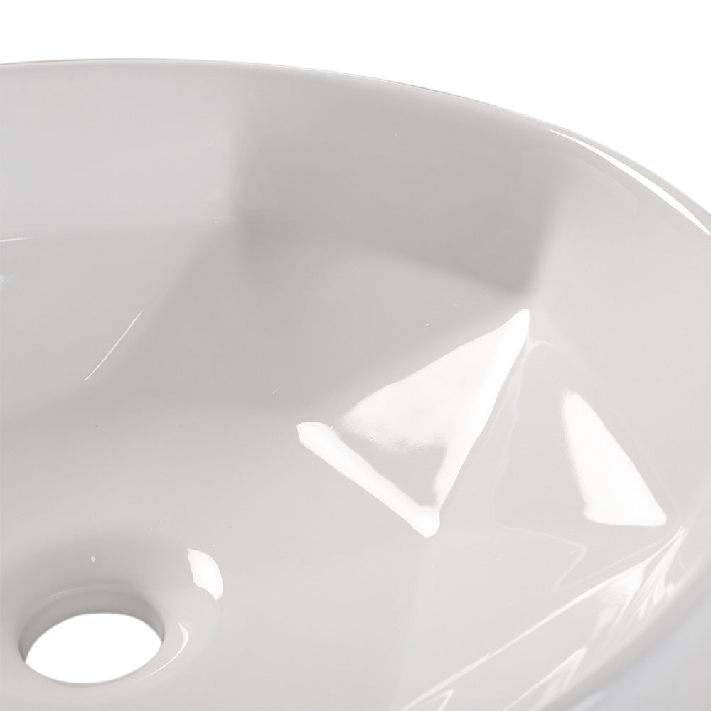 Round White Bathroom Sink Art Basin