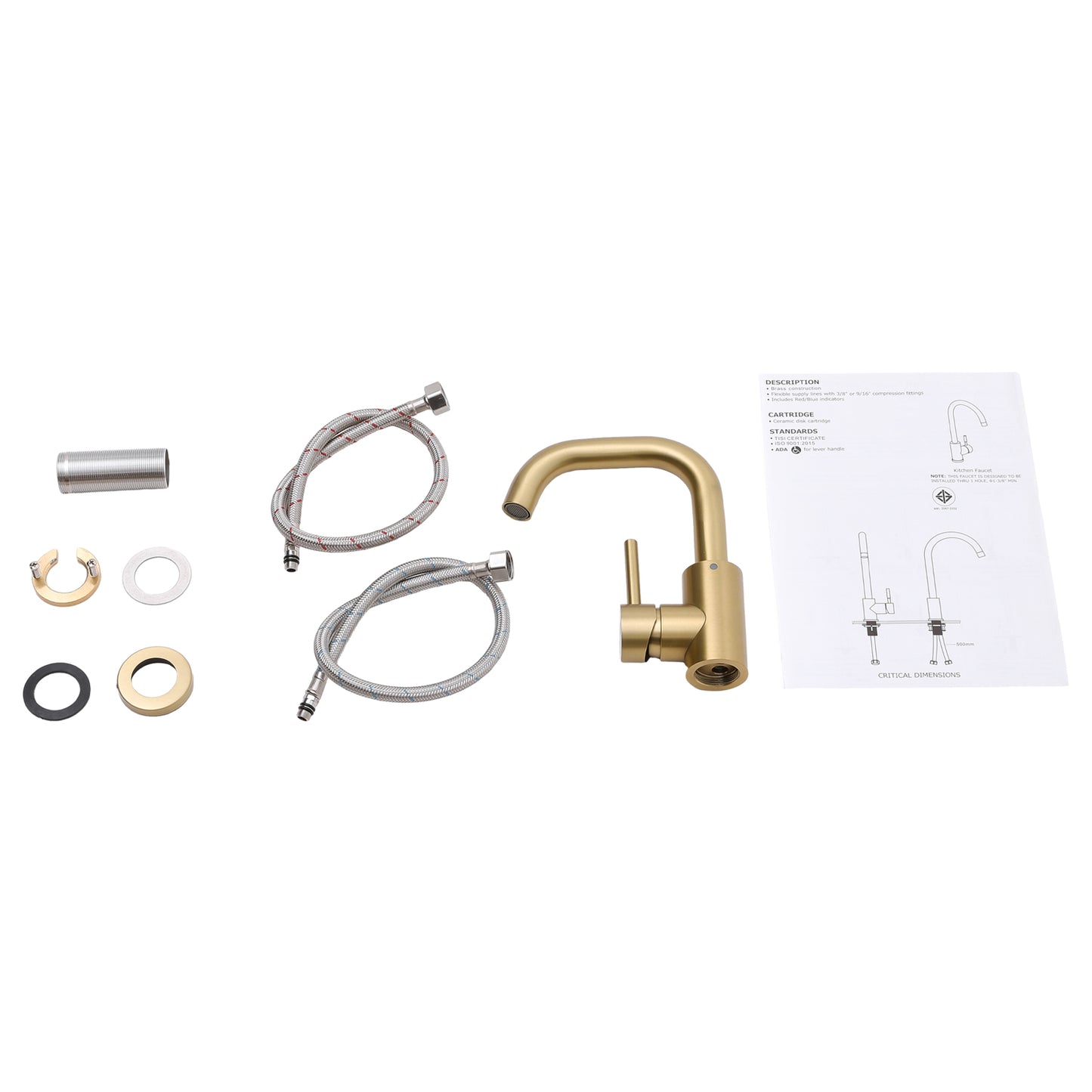 Gold Arc Single-Handle Faucet with Swivel Spout
