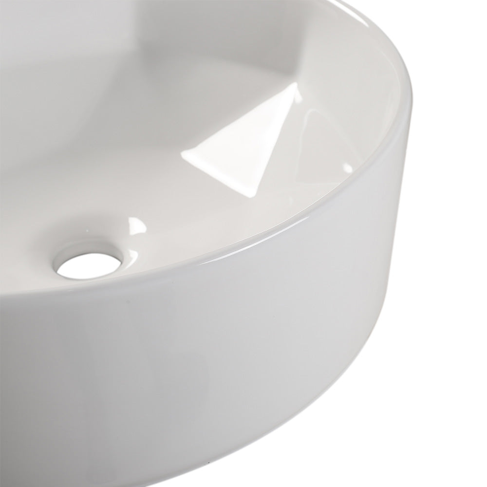 Round White Bathroom Sink Art Basin