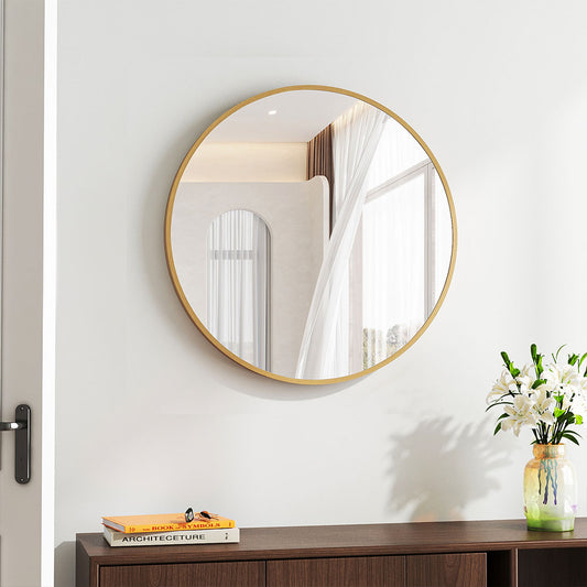 Round Bathroom Framed Mirror Wall Hanging