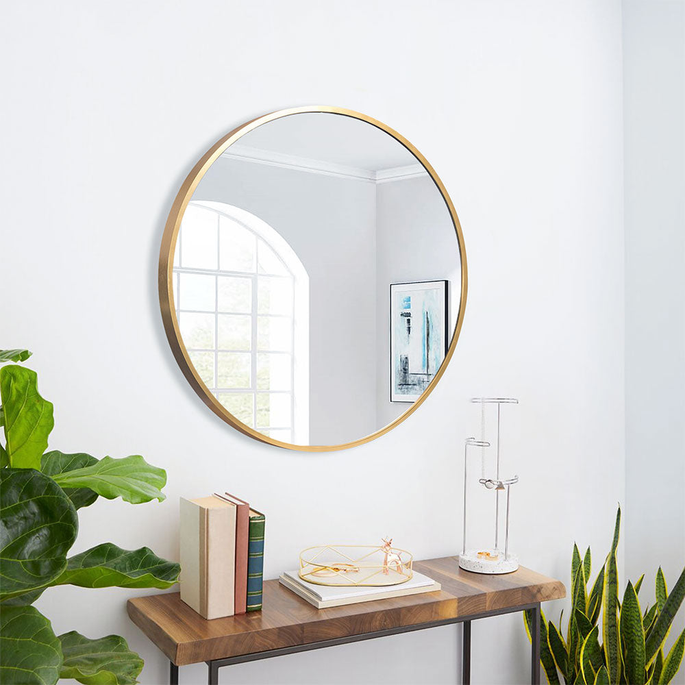 Round Bathroom Framed Mirror Wall Hanging