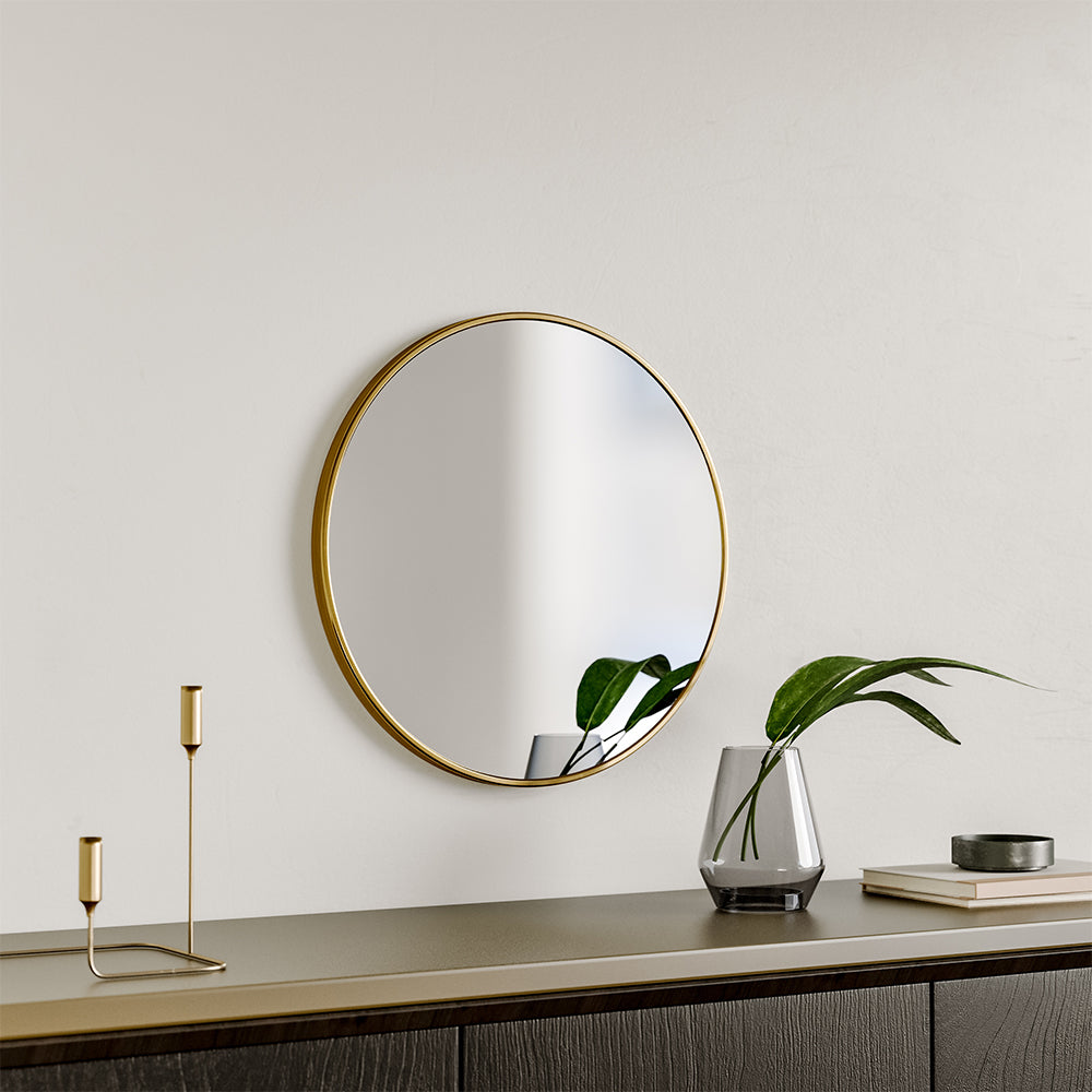 Round Bathroom Framed Mirror Wall Hanging
