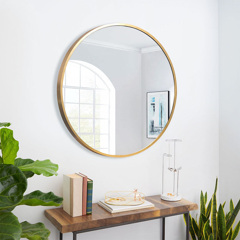 Nordic Round Bathroom Framed Mirror Wall Hanging