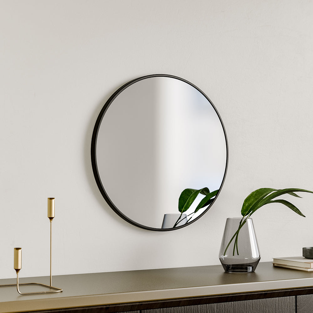 Nordic Round Bathroom Framed Mirror Wall Hanging