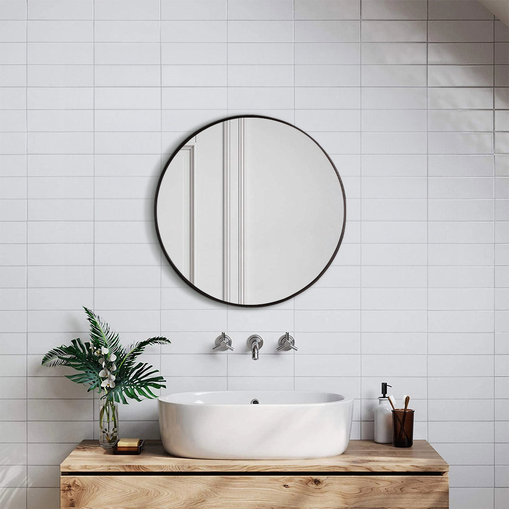 Nordic Round Bathroom Framed Mirror Wall Hanging