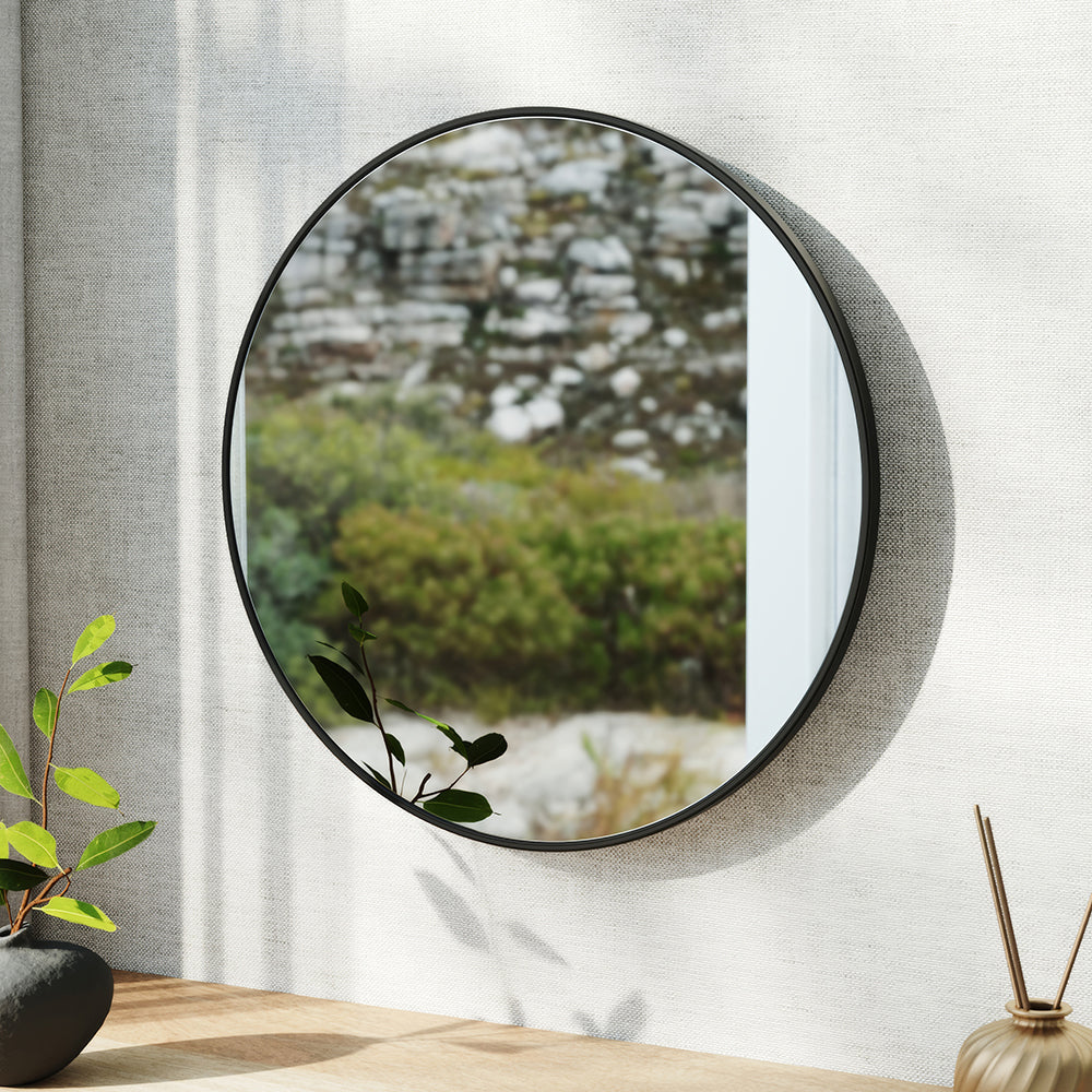 Nordic Round Bathroom Framed Mirror Wall Hanging