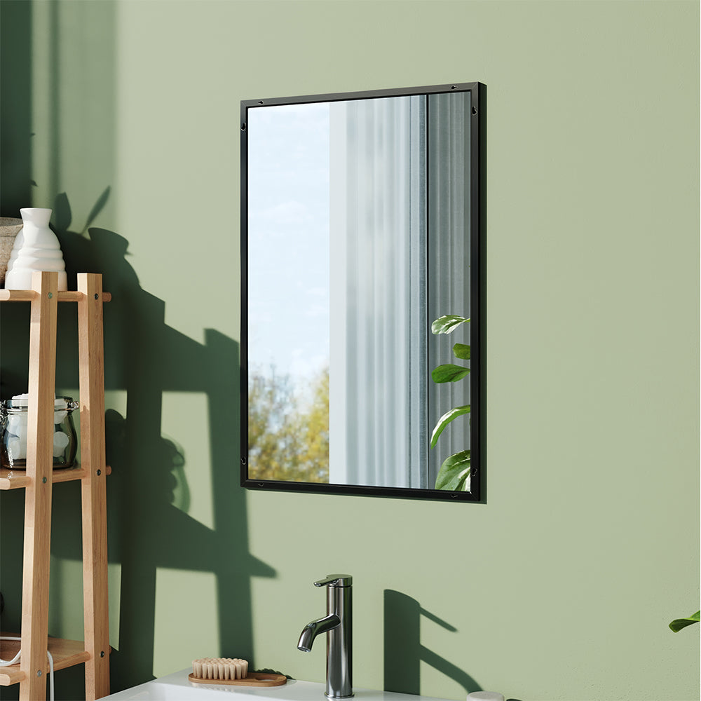 Wall Mirror for Bathroom Modern Aluminium Alloy Frame Rectangle Mirror