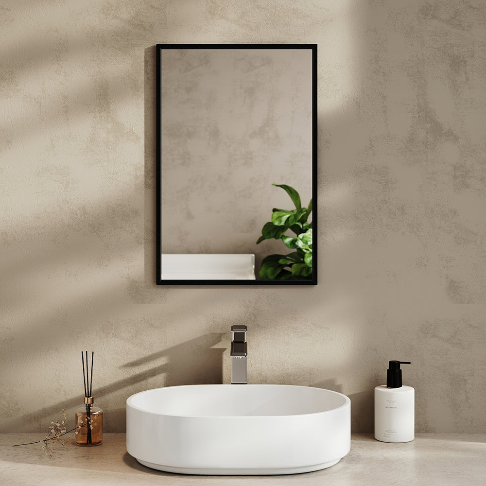 Wall Mirror for Bathroom Modern Aluminium Alloy Frame Rectangle Mirror