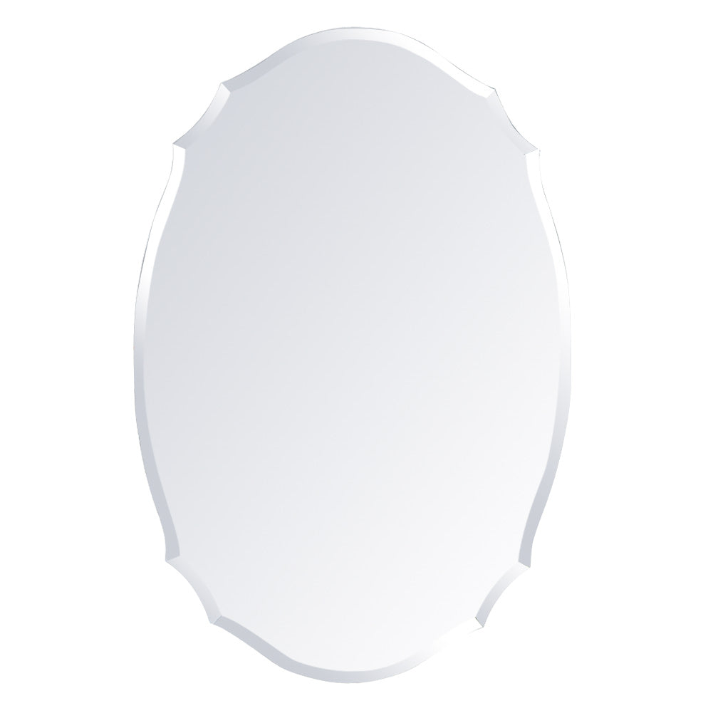 Wall Mounted Mirror with Beveled Edge for Bathroom Vanity