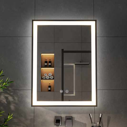 Single Door Fog Free LED Bathroom Mirror Cabinet