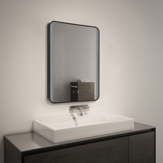 Framed Retangular LED Light Bathroom Vanity Mirror