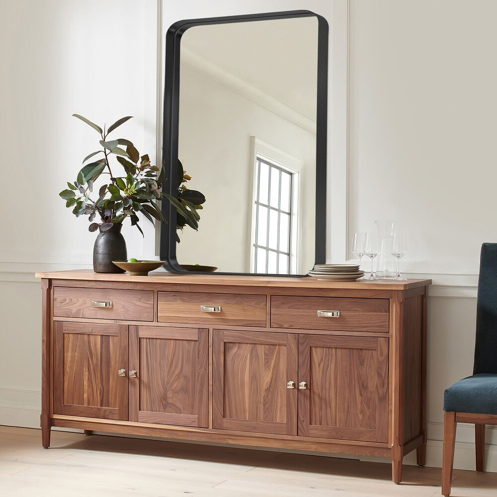 Rectangular Metal Framed Wall Mirror Decorative