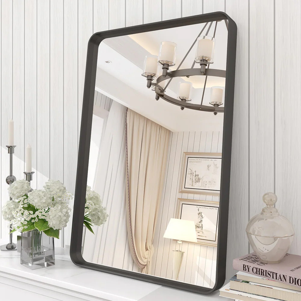 Rectangular Metal Framed Wall Mirror Decorative