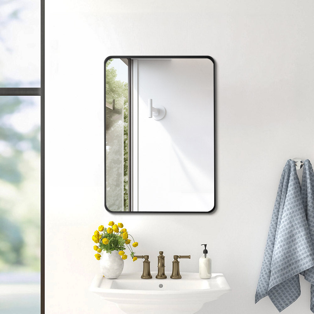 Rectangular Metal Framed Wall Mirror Decorative