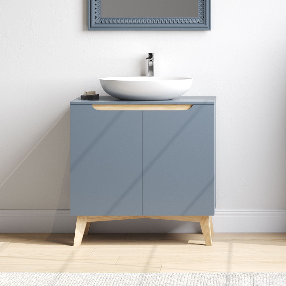 Grey Freestanding Under Sink Storage Cabitnet