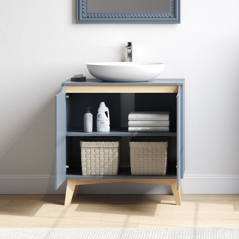 Grey Freestanding Under Sink Storage Cabitnet