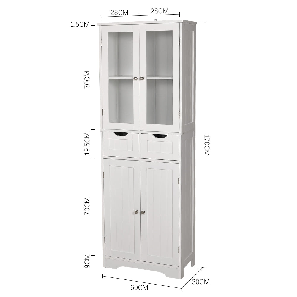Modern Tall Glass Door Cabinet