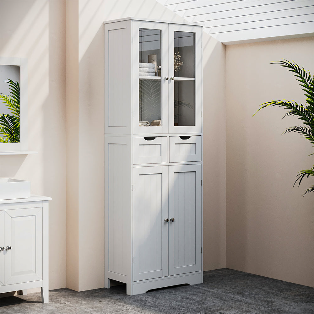 Modern Tall Glass Door Cabinet