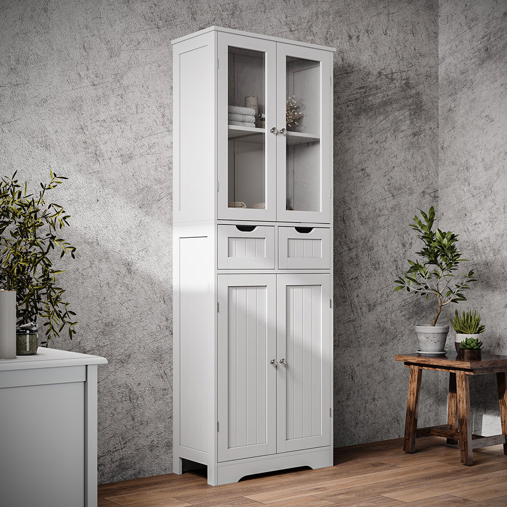 Modern Tall Glass Door Cabinet