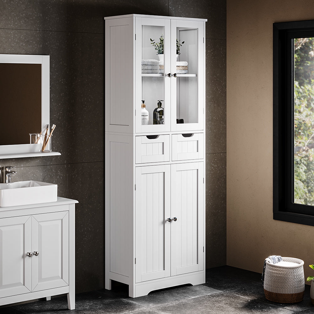 Modern Tall Glass Door Cabinet