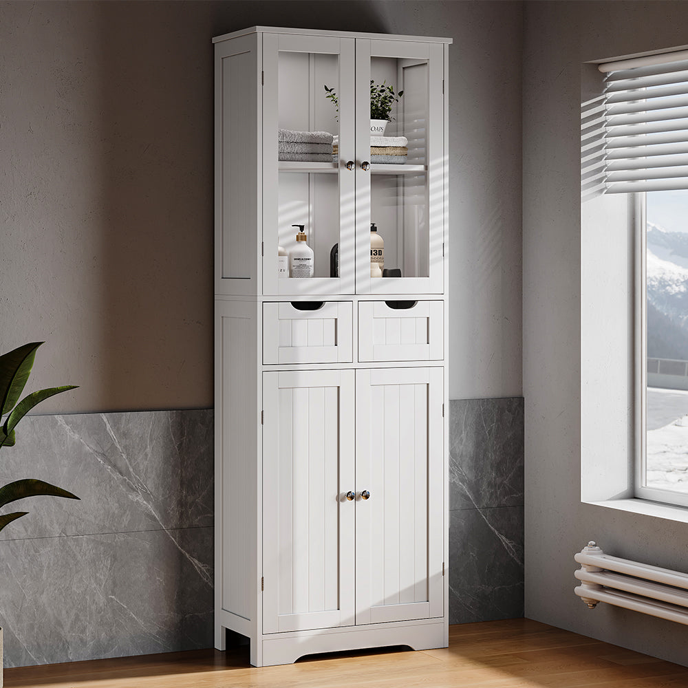 Modern Tall Glass Door Cabinet