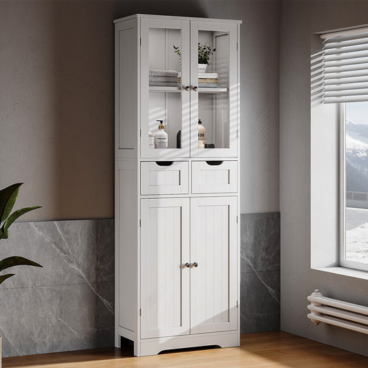 Modern Tall Glass Door Cabinet