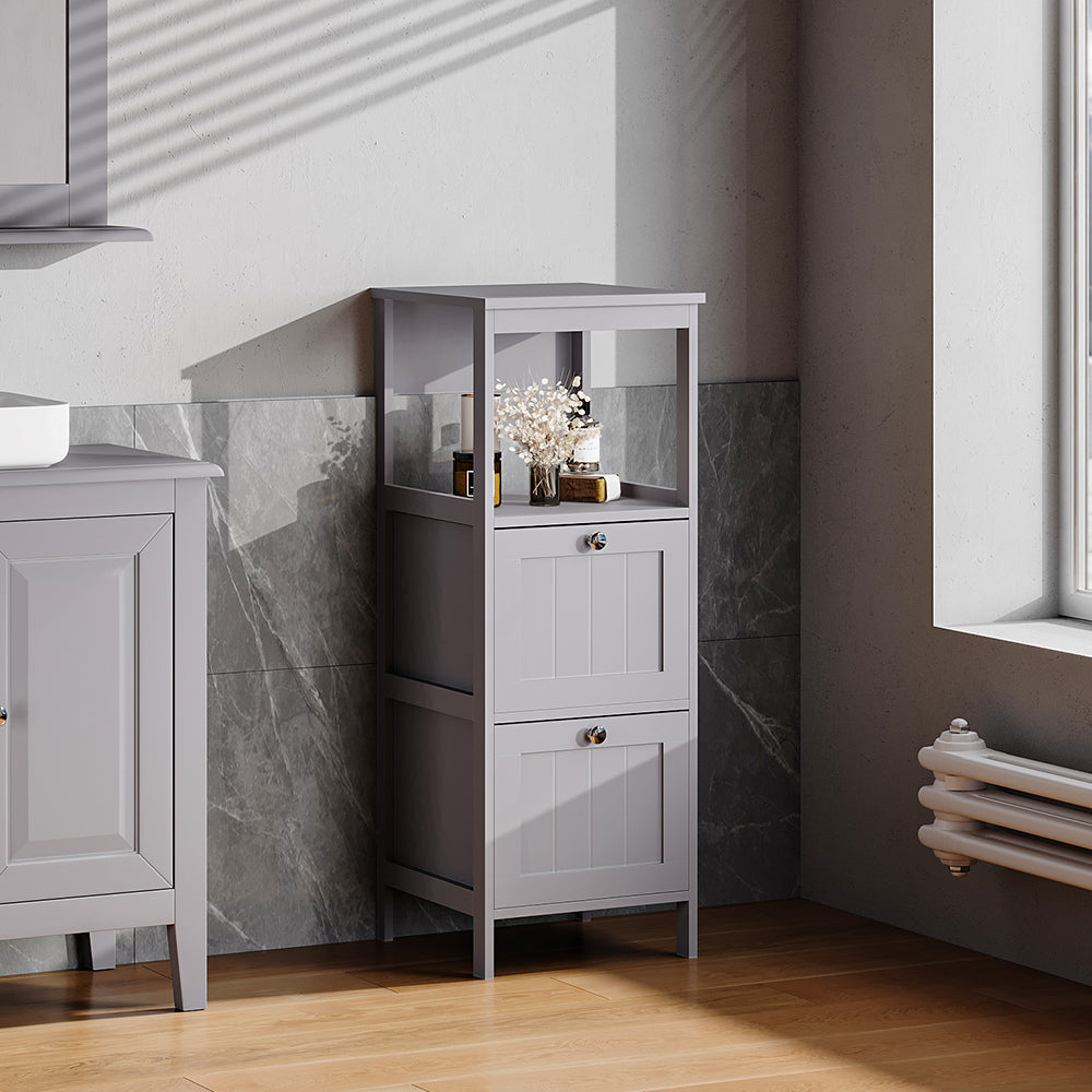 Compact Wooden Bathroom Cabinet with Drawers