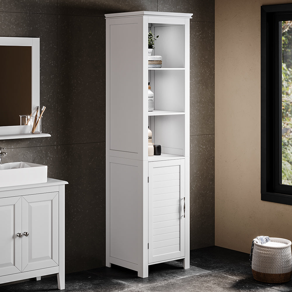 Freestanding Bathroom Tall Cabinet with Blind Door