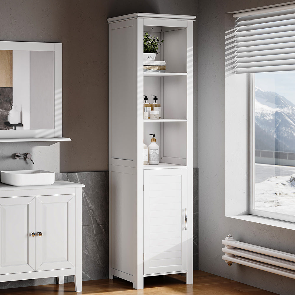 Freestanding Bathroom Tall Cabinet with Blind Door