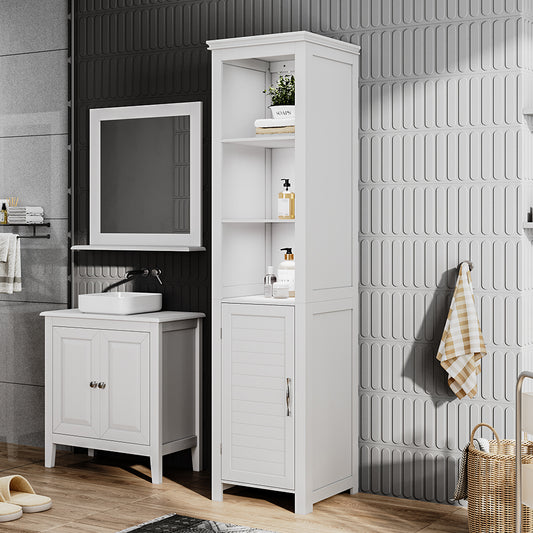 Freestanding Bathroom Tall Cabinet with Blind Door