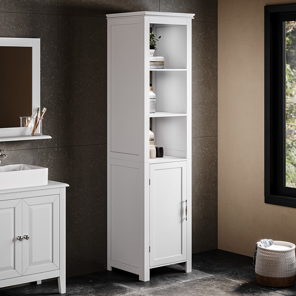 Freestanding Bathroom Tall Cabinet with Door