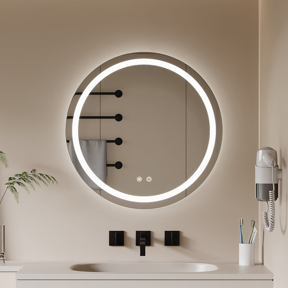 Wall Mounted Round LED Bathroom Mirror