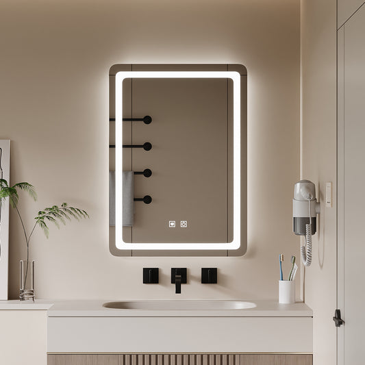 Anti-fog Bathroom Mirror with Dimmable LED Light