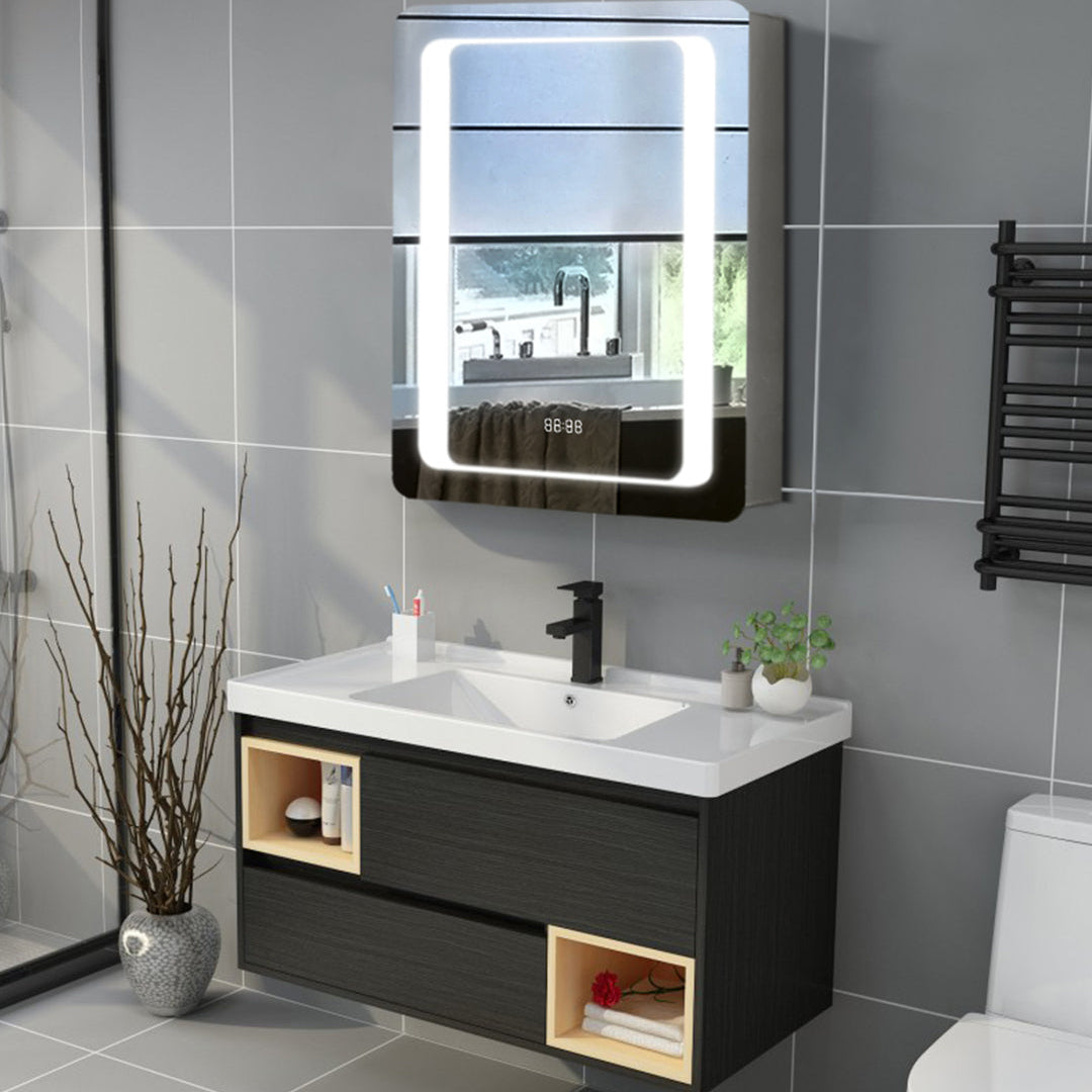 Rectangle Wall Mounted LED Mirror Cabinet
