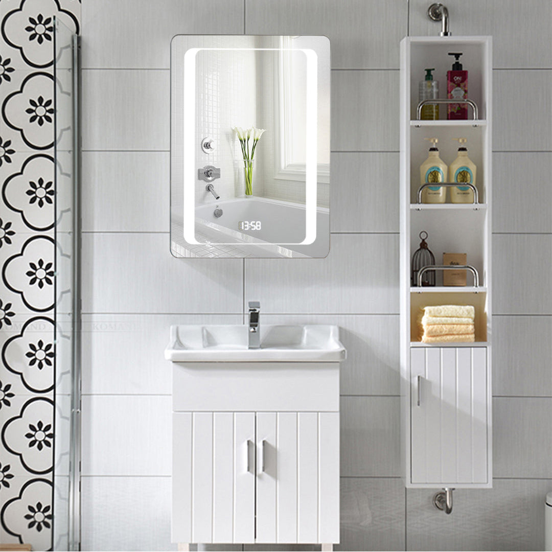 Rectangle Wall Mounted LED Mirror Cabinet