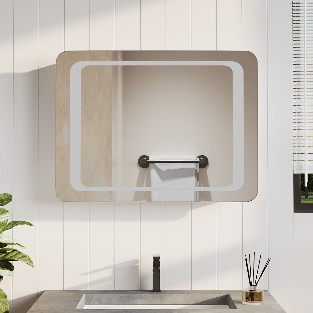 LED Wall Mounted Steam Free Illuminated Bathroom Mirror