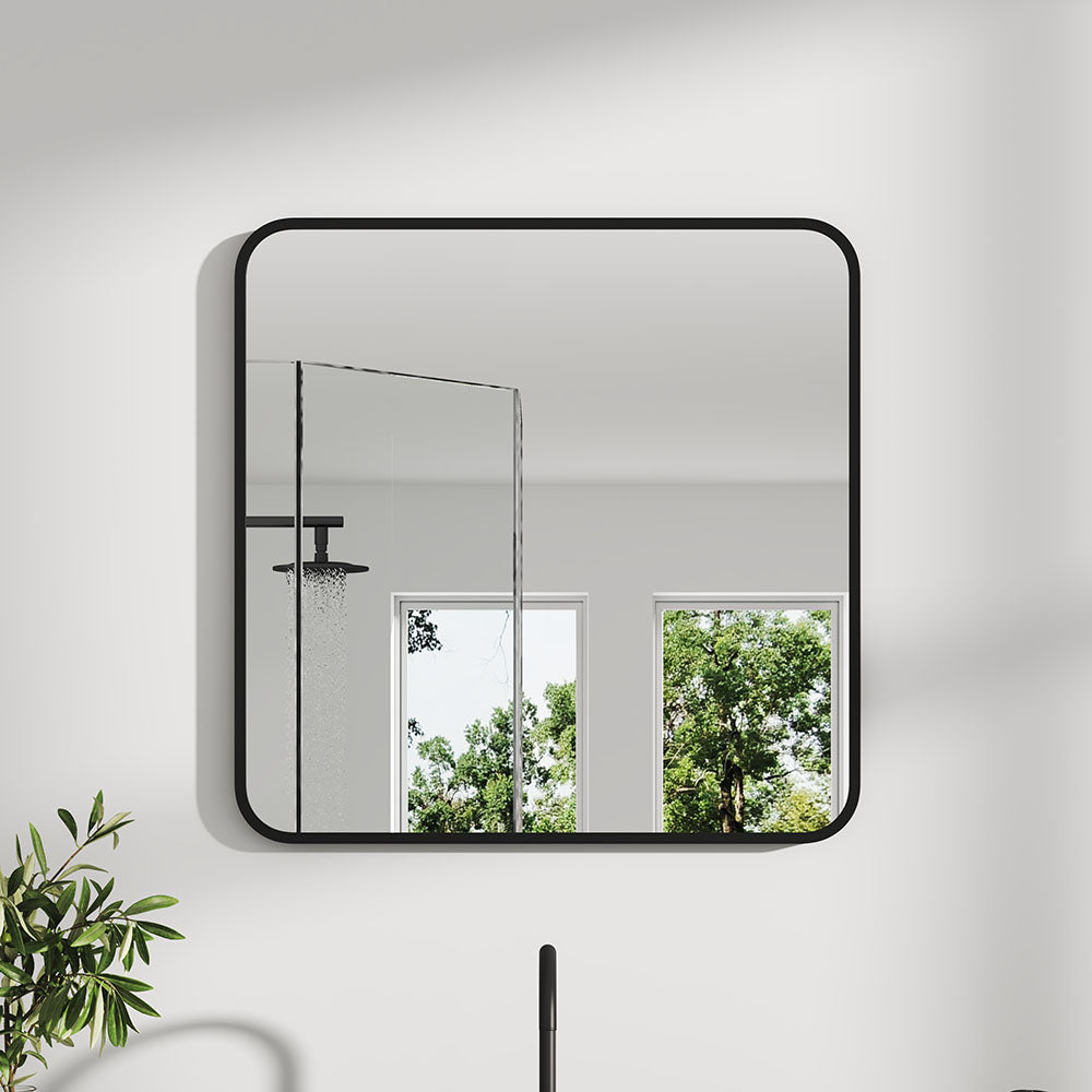 Modern Square Wall Mirror with Aluminum Alloy Frame