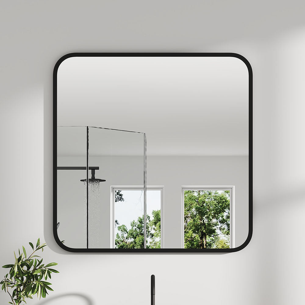 Modern Square Wall Mirror with Aluminum Alloy Frame