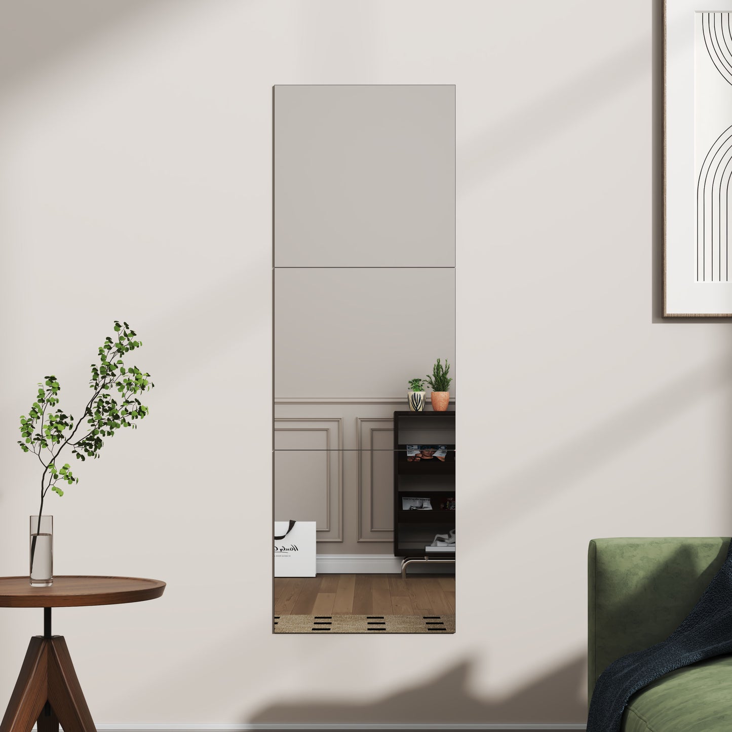 4pcs Acrylic Adhesive Wall Mirror Tiles