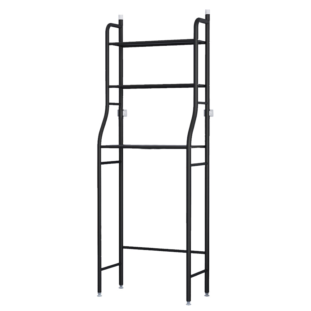 3 Tiers Metal Bathroom Organizer Over Toilet Rack Storage Shelves Black