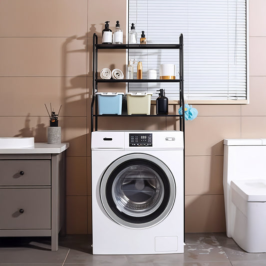 3 Tiers Metal Bathroom Organizer Over Toilet Rack Storage Shelves Black