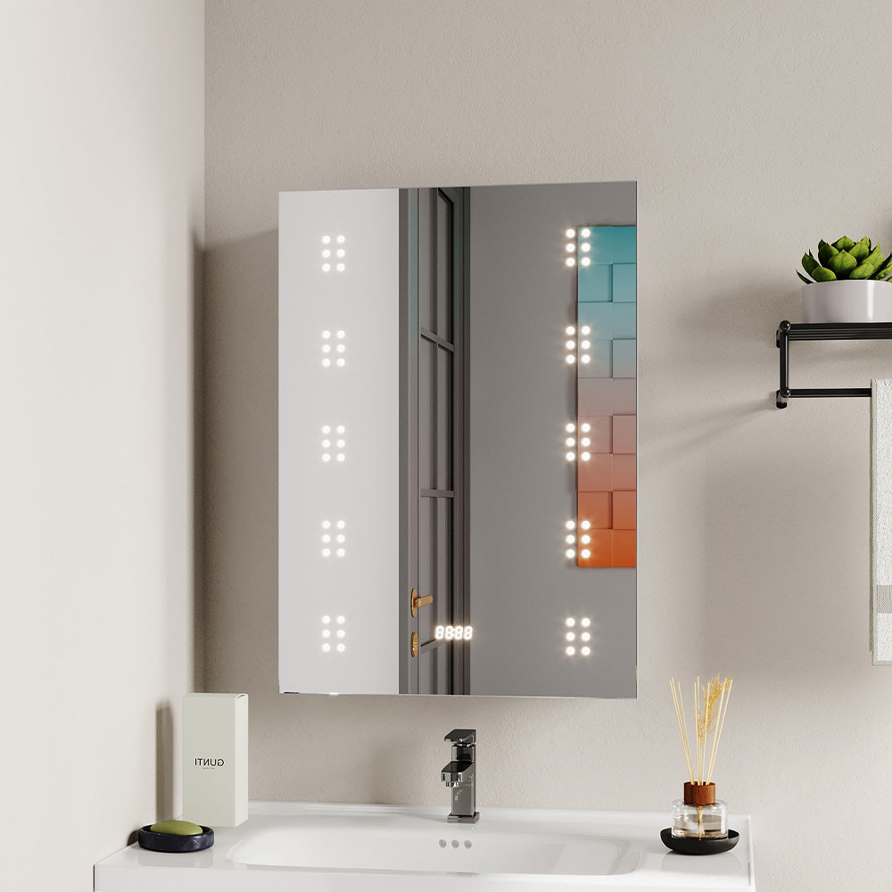 Wall Mount LED Mirror Cabinet with Demister Pad for Bathroom
