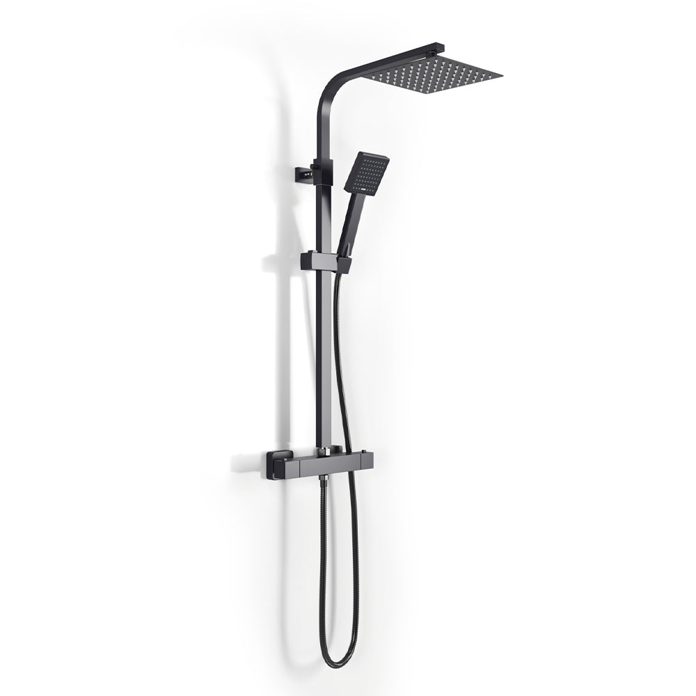 8 inch Rainfall Shower Head Brass Bathroom Shower Faucet Set