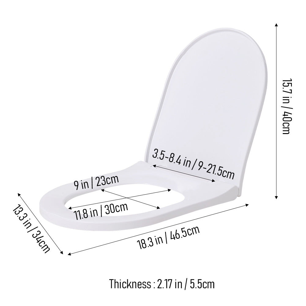 U-Shaped Soft-Close Toilet Seat