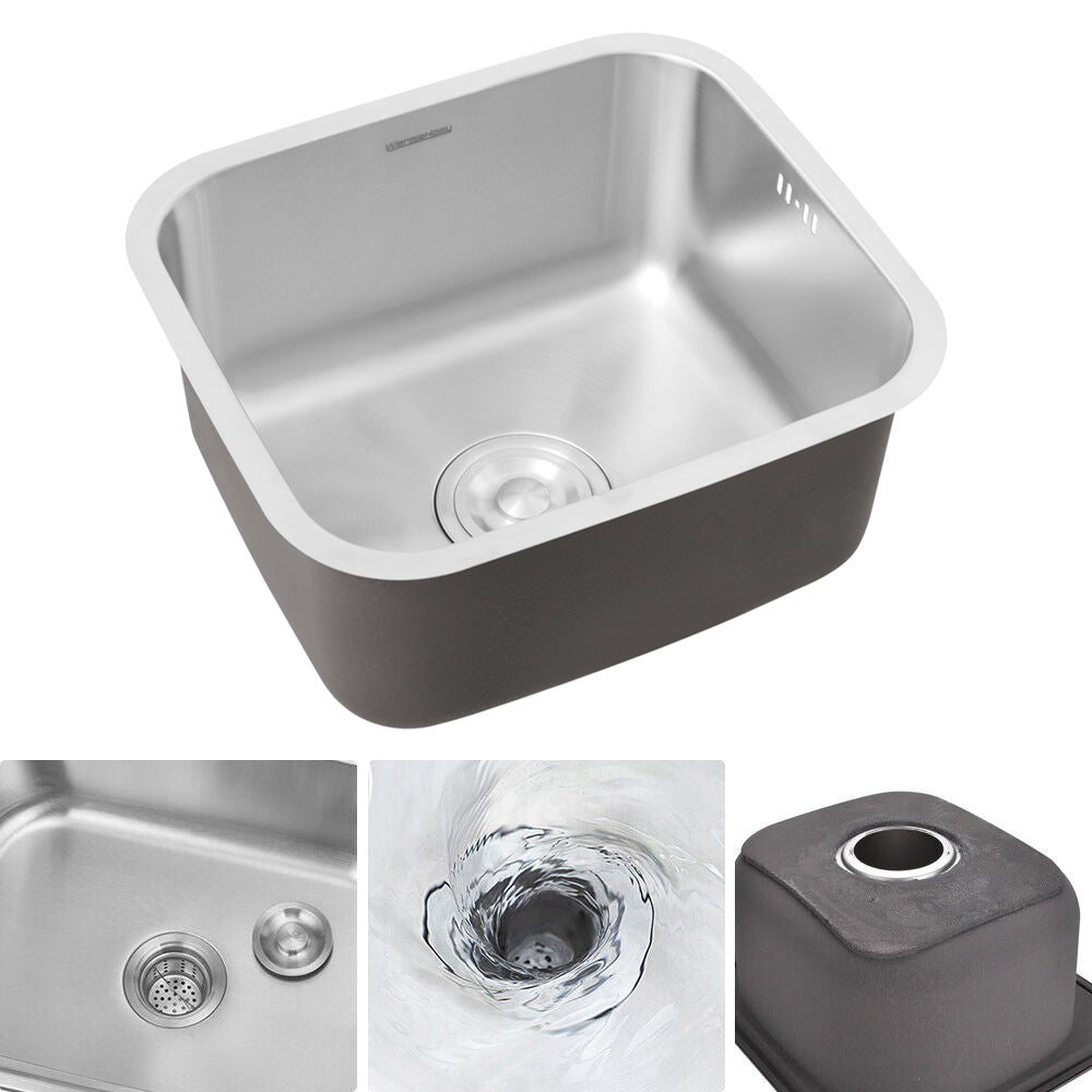 Deep Single Bowl Stainless Steel Kitchen Sink with Strainer